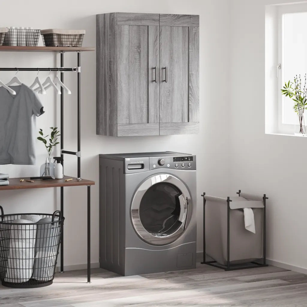 Mobile a Parete Grigio Sonoma 69,5x34x90 cm Legno Multistratocod mxl 105235