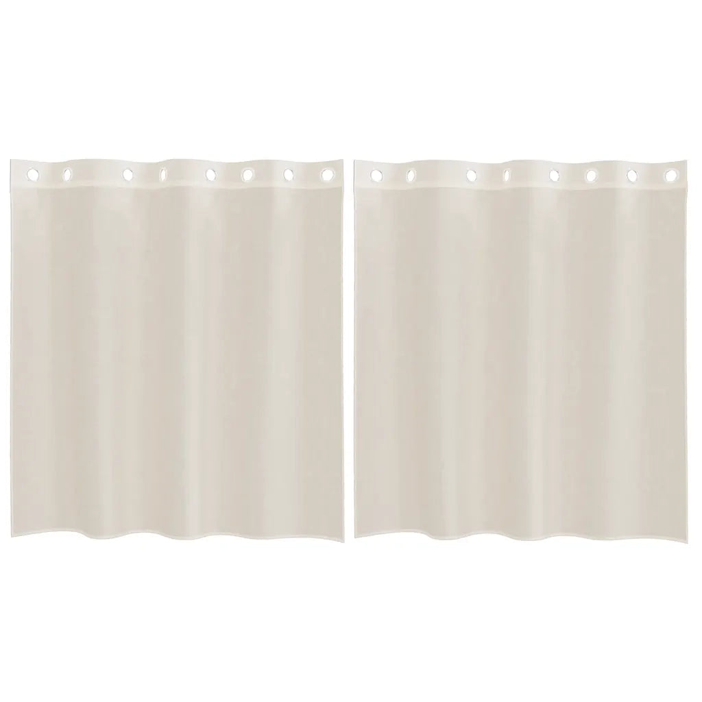Tende in Voile con Occhielli 2 pz Crema 140x140 cm 4102071