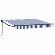 Tettuccio Elettrico Retrattile Blu e Bianco 3,5 x 2 m CFW8346296