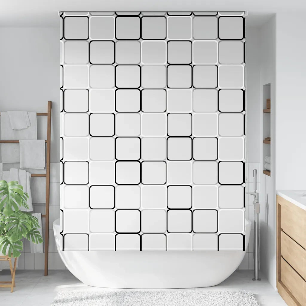 Tenda a Rullo Doccia 150x240 cm Larghezza Tessuto 146 cm 4014929