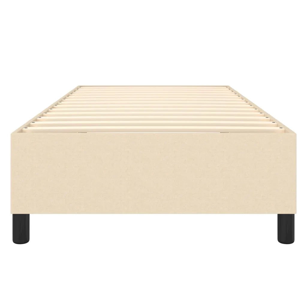 Struttura Letto a Rete a Molle-Giroletto Crema 90x200 cm in Tessuto 127585