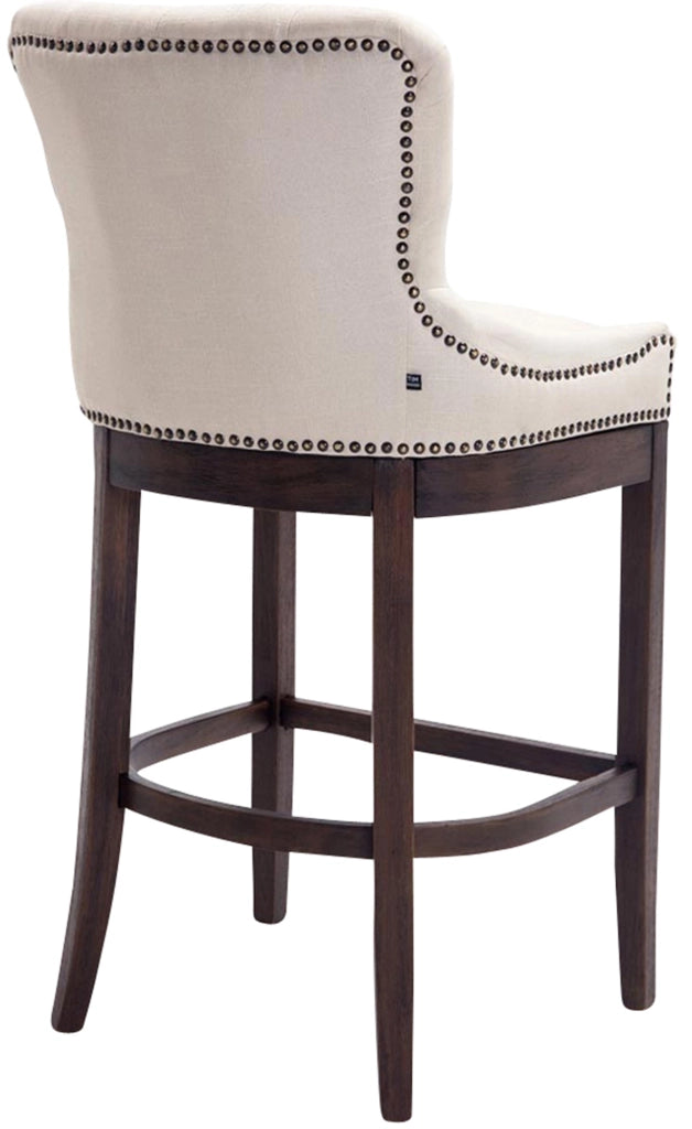 Sgabello Lakewood stoffa antico-scuro crema