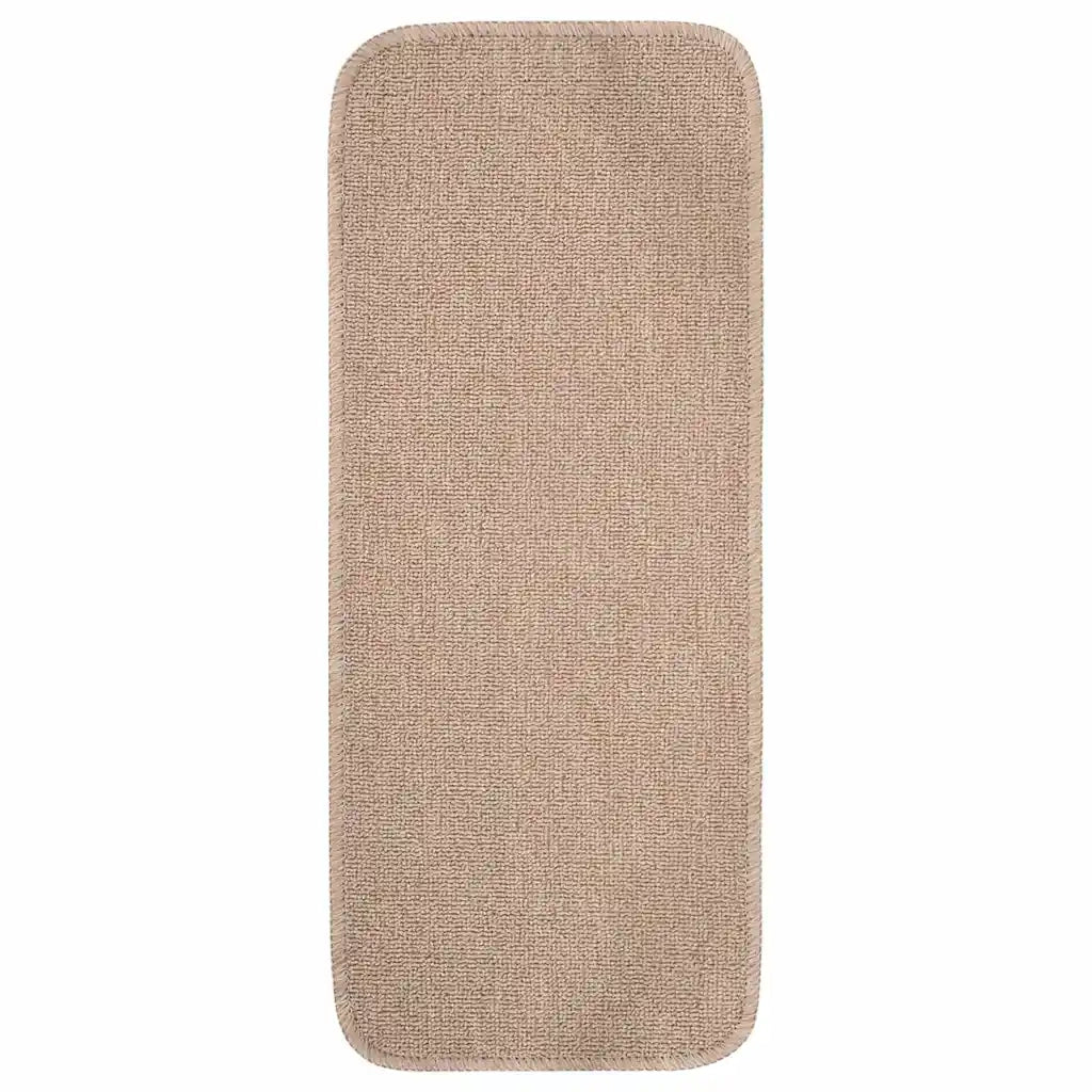 Tappetini Scale 15 pz | Gradini per Scale 60x25 cm Beige Antiscivolo Rettangolari