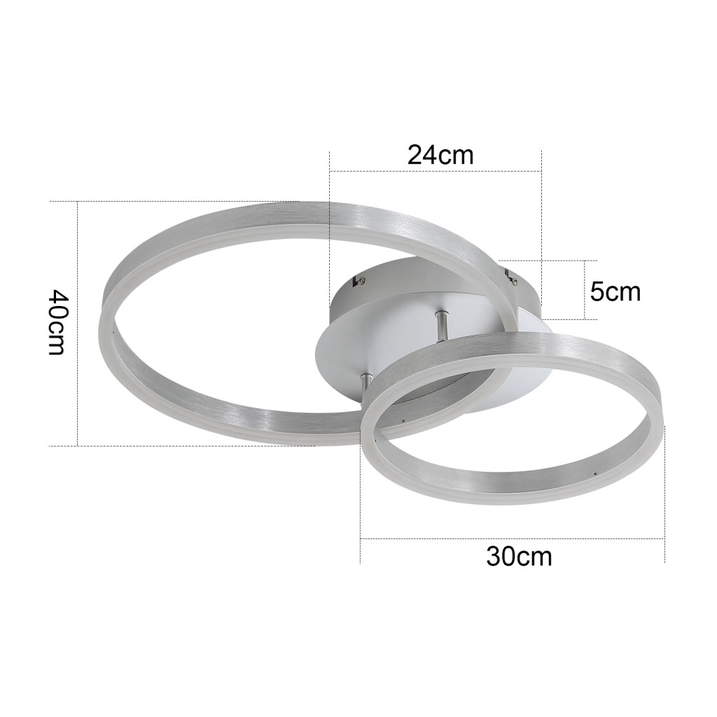 ZMH Lampada da soffitto plafoniera LED moderna 59 cm dimmerabile telecomando oro 46W