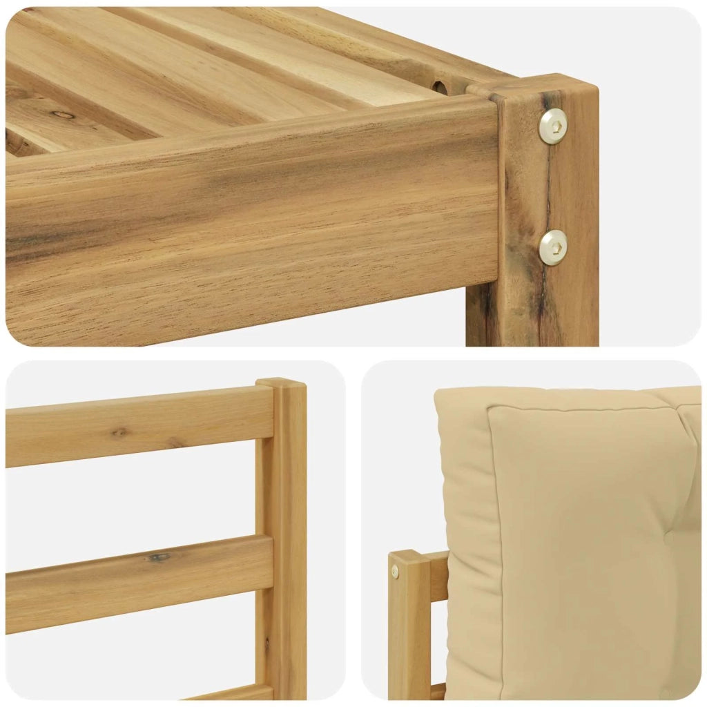 Set di divani da esterno 6 pz Bianco e Beige 3386817