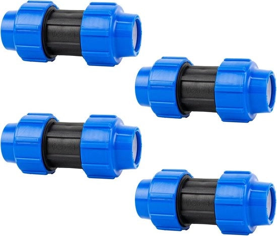 Connettore MDPE a vite per allungamento di tubi 25 mm - Facile da installare senza strumenti