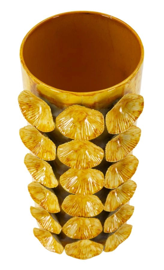 Vaso Drop 16x15x33 cm in Ferro Giallo