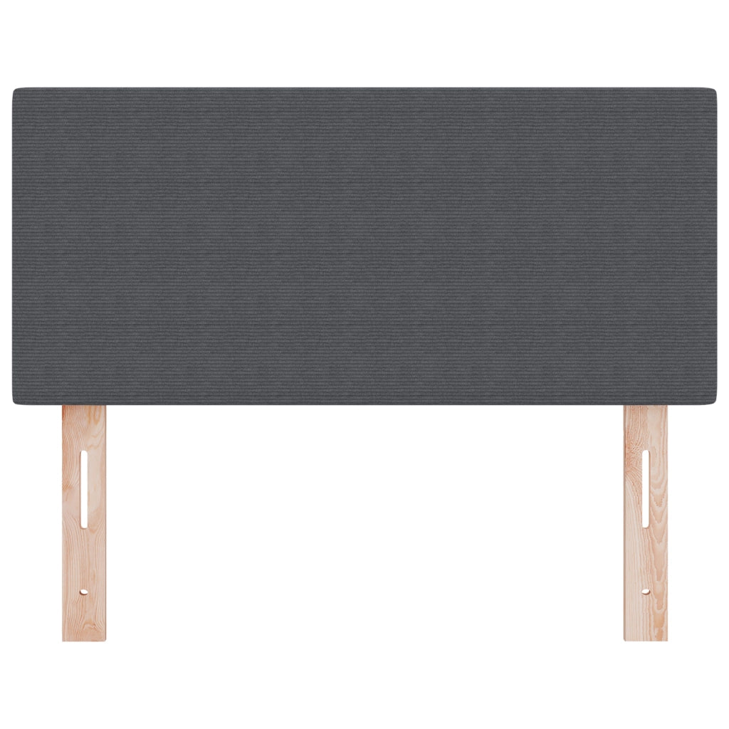 Testiera  Design Semplice Grigio Scuro 90 cm Tessuto Corduroy