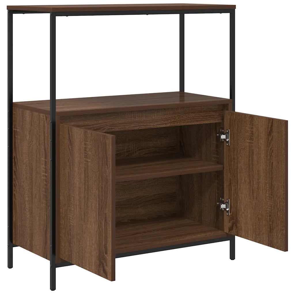 Mobile da Bagno | Armadio da bagno con Ripiani Rovere Marrone 76,5x35x95 cm