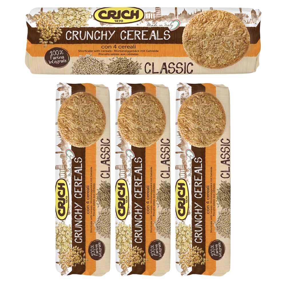 Crich crunchy cereals classic con 4 cereali 4 confezioni da 250 grammi