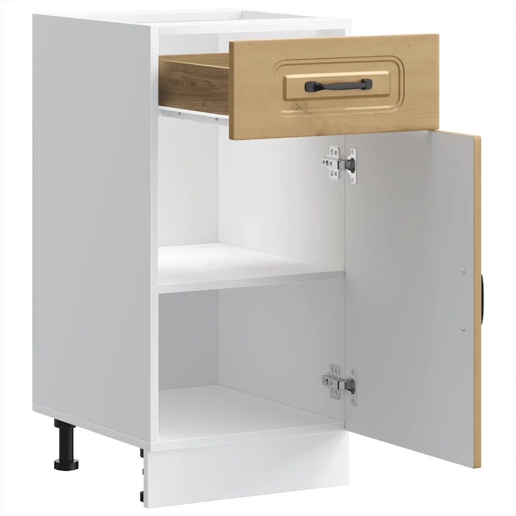 Base da Cucina Kalmar Rovere Artigianale in Legno Multistrato 853476