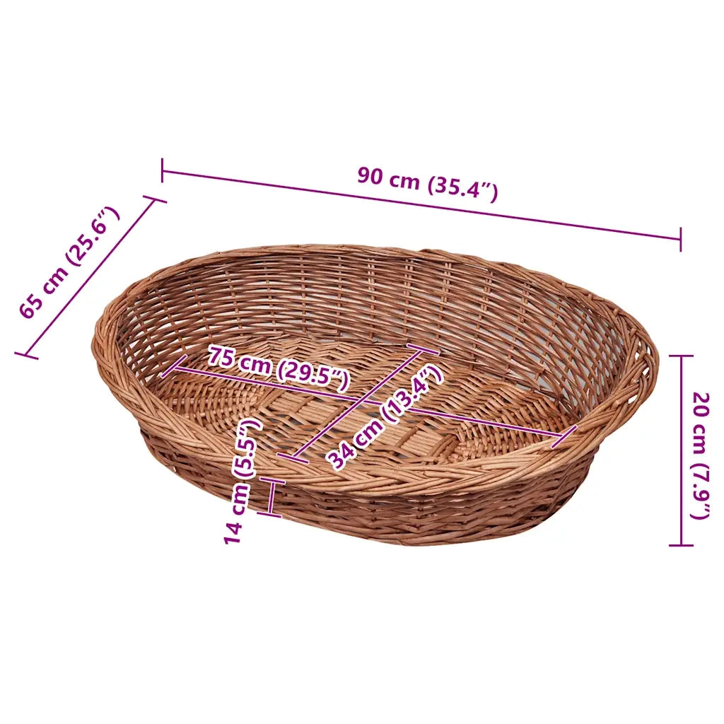 Cesto per Cani/Lettino in Vimini Naturale 90 cm 170340