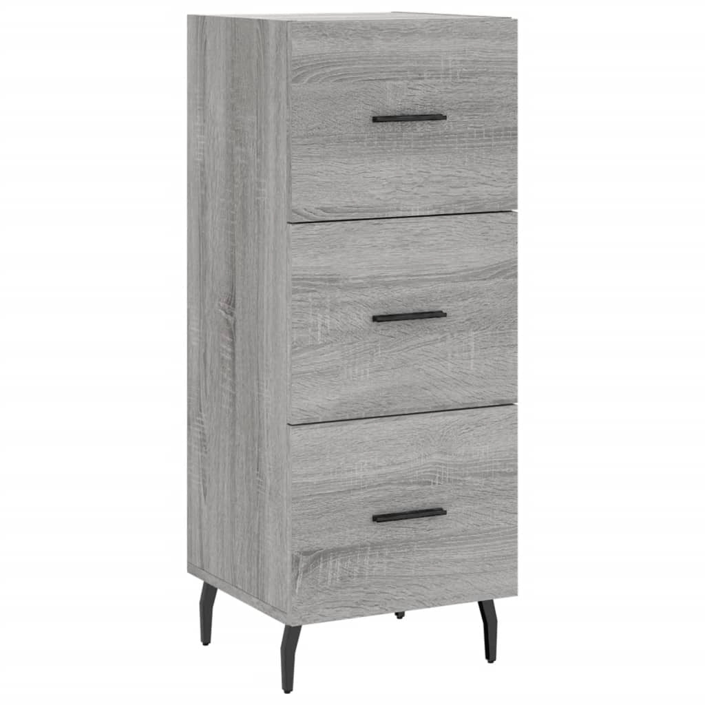 Buffet credenza cassettiera armadio mobile contenitore organizer cucina soggiorno salotto rovere Sonoma alto 34,5 x 34 x 180 cm legno ingegnerizzato grigio 02_0035329