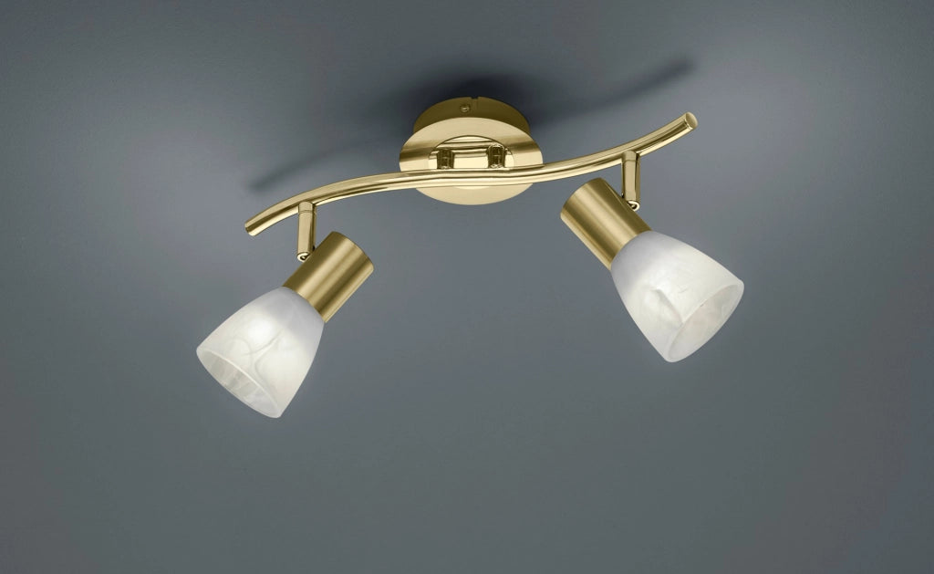 Faretto da soffitto LEVISTO oro 2 luci Trio 871010208