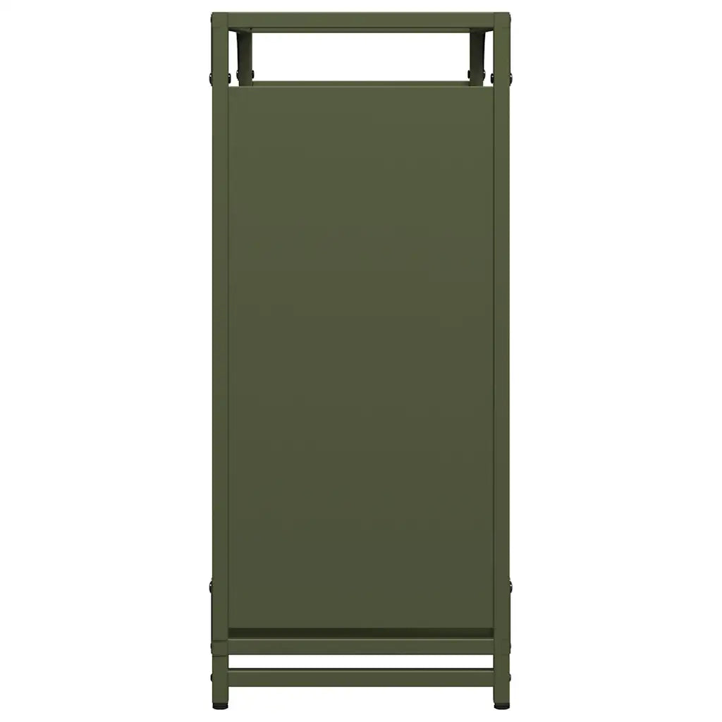 Rastrelliera per Legna da Ardere Verde Oliva 60x28x65 cm CFW2543134