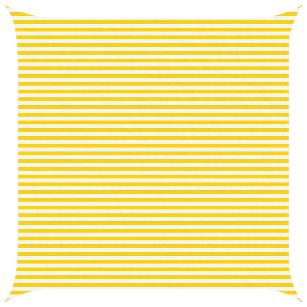 Vela Parasole | Telo Ombra | Vela da ombra solare Giallo e Bianco 5 x 5 m