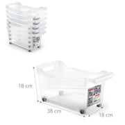 Cesta Organizer Milleusi con Manici e Ruote 18 x 38 x 18 cm