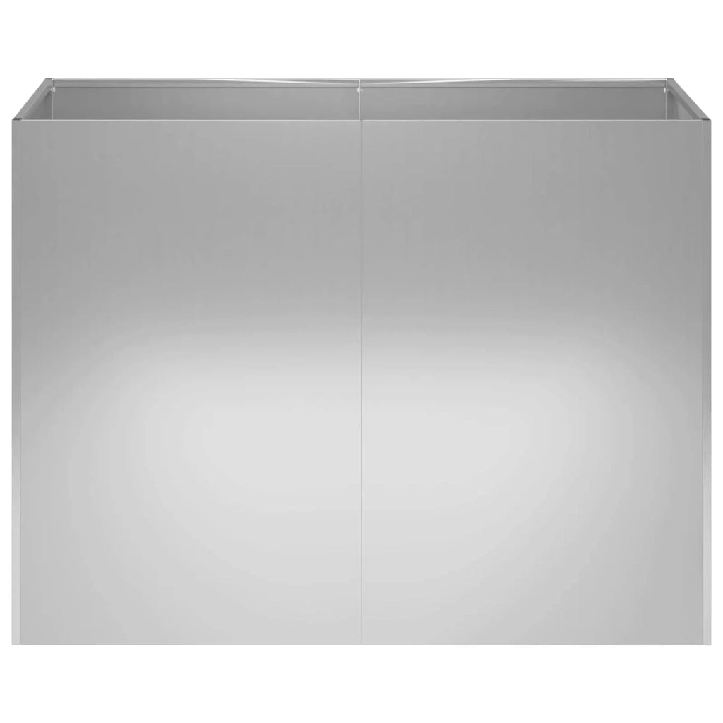 Vaso da giardino Argento 80 x 40 x 60 cm Acciaio zincato 8005888