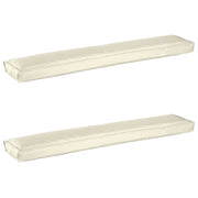 Set di Cuscini per Pallet 2 pz | Cuscini per sedie Crema 200 x 40 x 8 cm