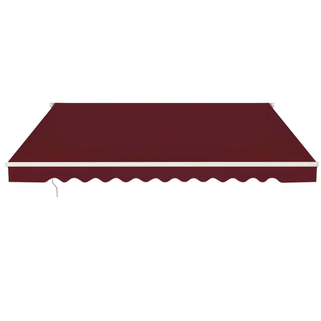 Tenda da sole retrattile 300 x 250 cm protezione solare angolo regolabile 5-35° stile contemporaneo alluminio rosso vino 20_0019559