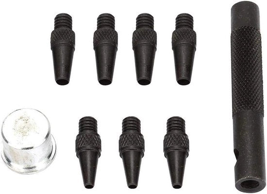 Set di fori per cuoio e acciaio - Strumento DIY per artigiani (7 pezzi, 2-5 mm)