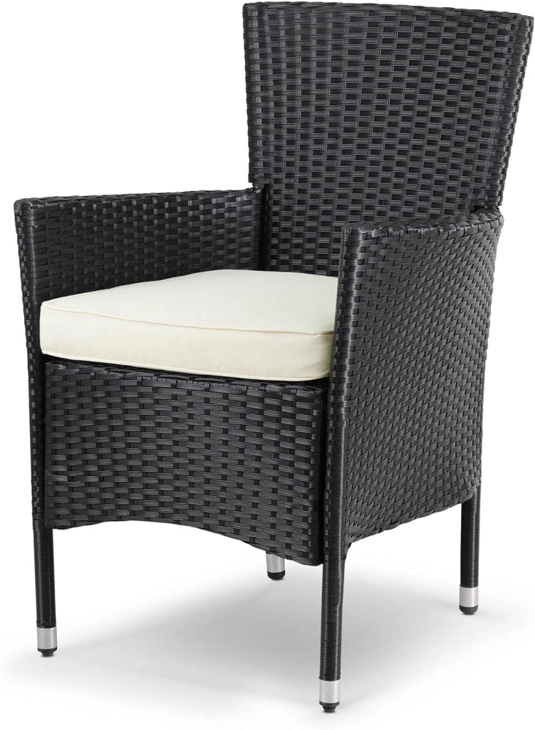 Casaria Set Mobili Balcone Tavolo e 2 Sedie in Polyrattan da Giardino Esterno Terrazza Outdoor