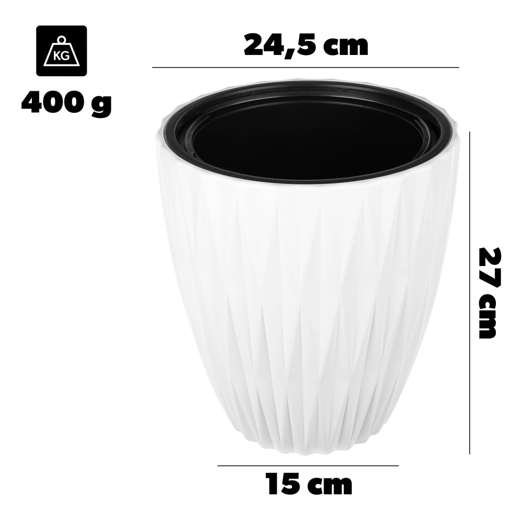 KADAX Doniczka Caro 25 biała 5770-011 K16580
