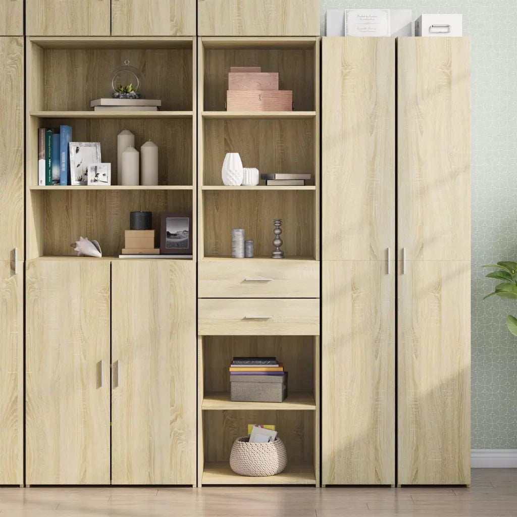 vidaXL Credenza Rovere Sonoma 50x42,5x185 cm in Legno Multistrato