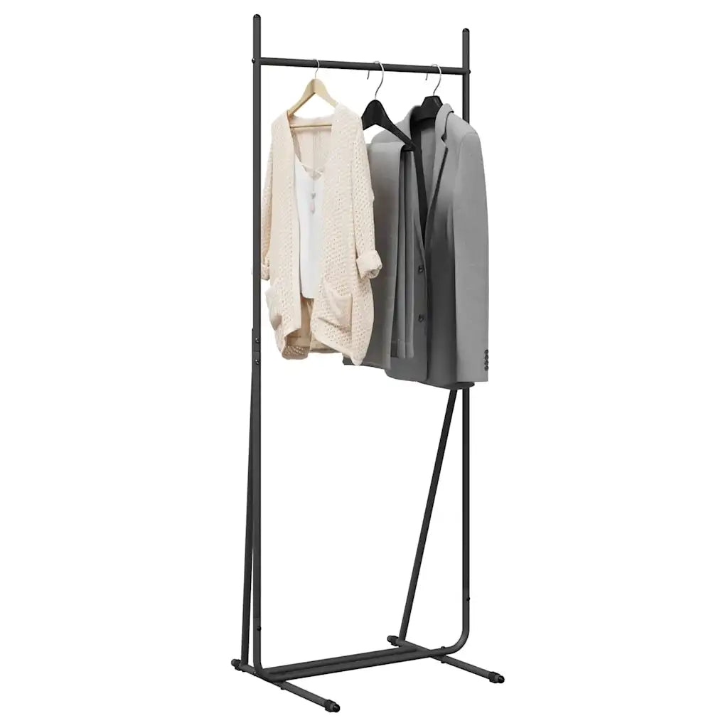 vidaXL Stendibiancheria Nero 62 x 48 x 158 cm Acciaio