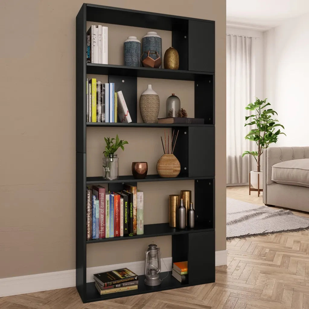 Libreria/Divisorio Nero 80x24x159 cm in Legno Ingegnerizzato 800100