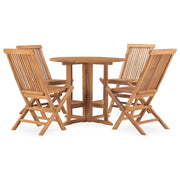 Set da Pranzo da Giardino 5 pz Pieghevole in Massello di Teak 3059977