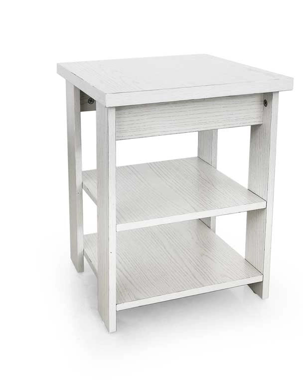 TAVOLINO IN LEGNO  40X40X50CM  COLORE BIANCO