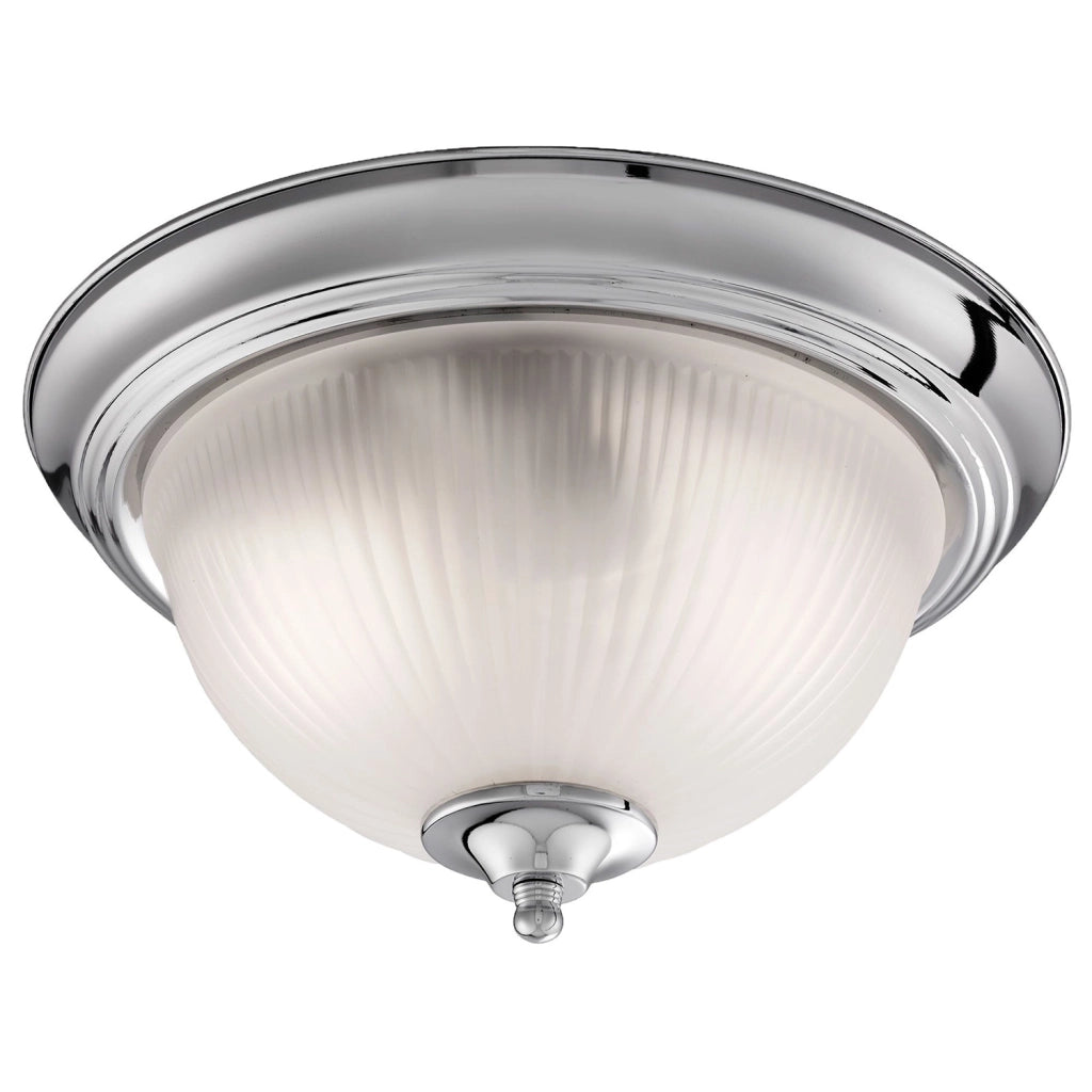 Plafoniera Classica American Dinner Acciaio Cromo Vetro 1 Luce E14