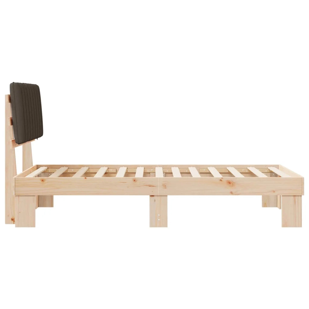 Letto con Testiera Rivestita Talpa 100 x 200 cm Pino massello