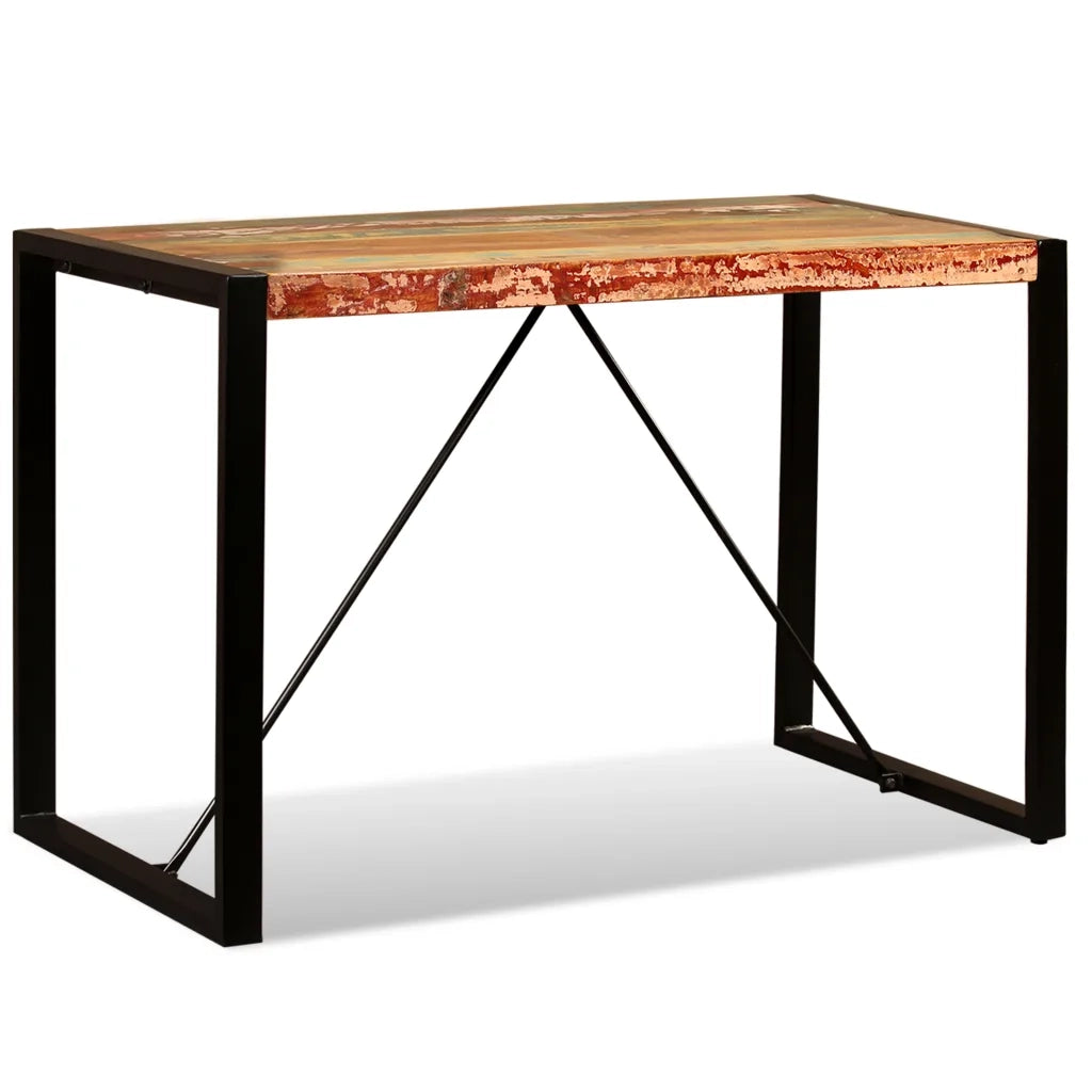 Tavolo da Pranzo in Legno Massello Anticato 120 cm 243998