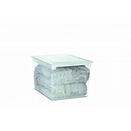 Terry 1002677 Light Box 52 XXL Contenitore Multiuso Portaoggetti 50 L Impilabile con Coperchio colore Trasparente