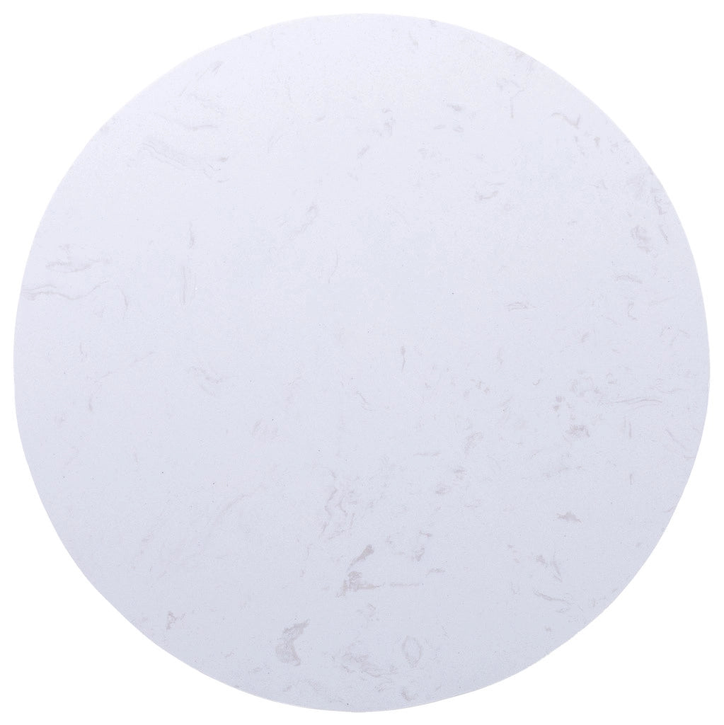 Tavolino in metallo bianco e legno 40,5x40,5x45h cm