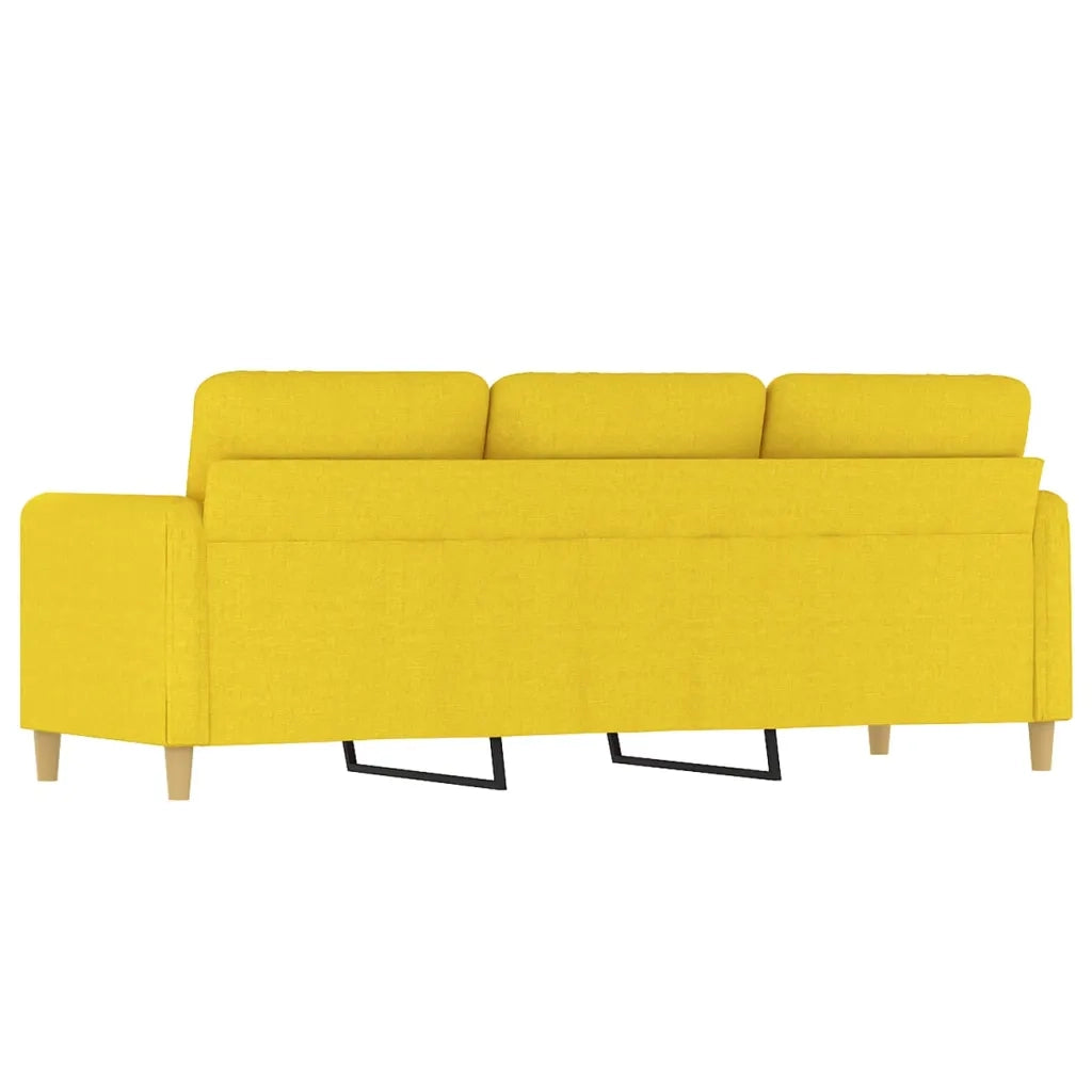 Divano | Divano da soggiorno | Sofa a 3 Posti Giallo Chiaro 180 cm in Tessuto
