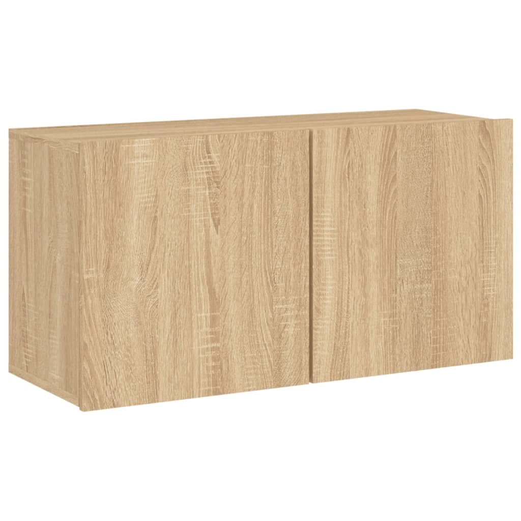 Mobile TV multimediale scaffale TV credenza TV sala da pranzo soggiorno camera da letto 5 pezzi rovere Sonoma legno ingegnerizzato marrone 02_0029304