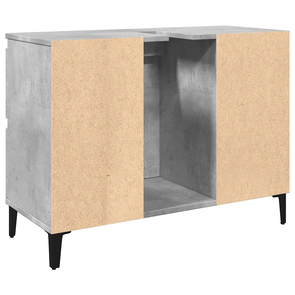 Mobile Lavabo | Armadio Lavabo Grigio Cemento 80x33x60 cm in Legno Multistrato