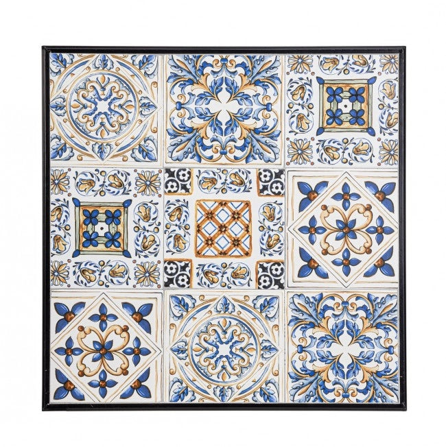 Tavolo da Giardino Acciaio Nero Stile Classico 60x60 - GREEK