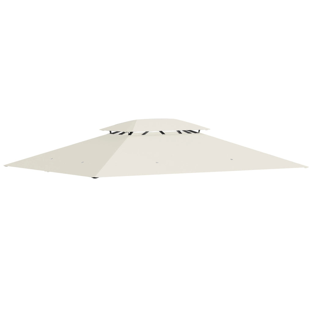 Telo per gazebo 4x3m doppio tetto drenaggio ¨C zephmum ¨C crema 180g/m2 poliestere