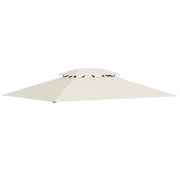 Telo per gazebo 4x3m doppio tetto drenaggio ¨C zephmum ¨C crema 180g/m2 poliestere