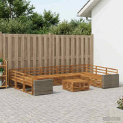 Set di divani da esterno 10 pz Naturale 3383877