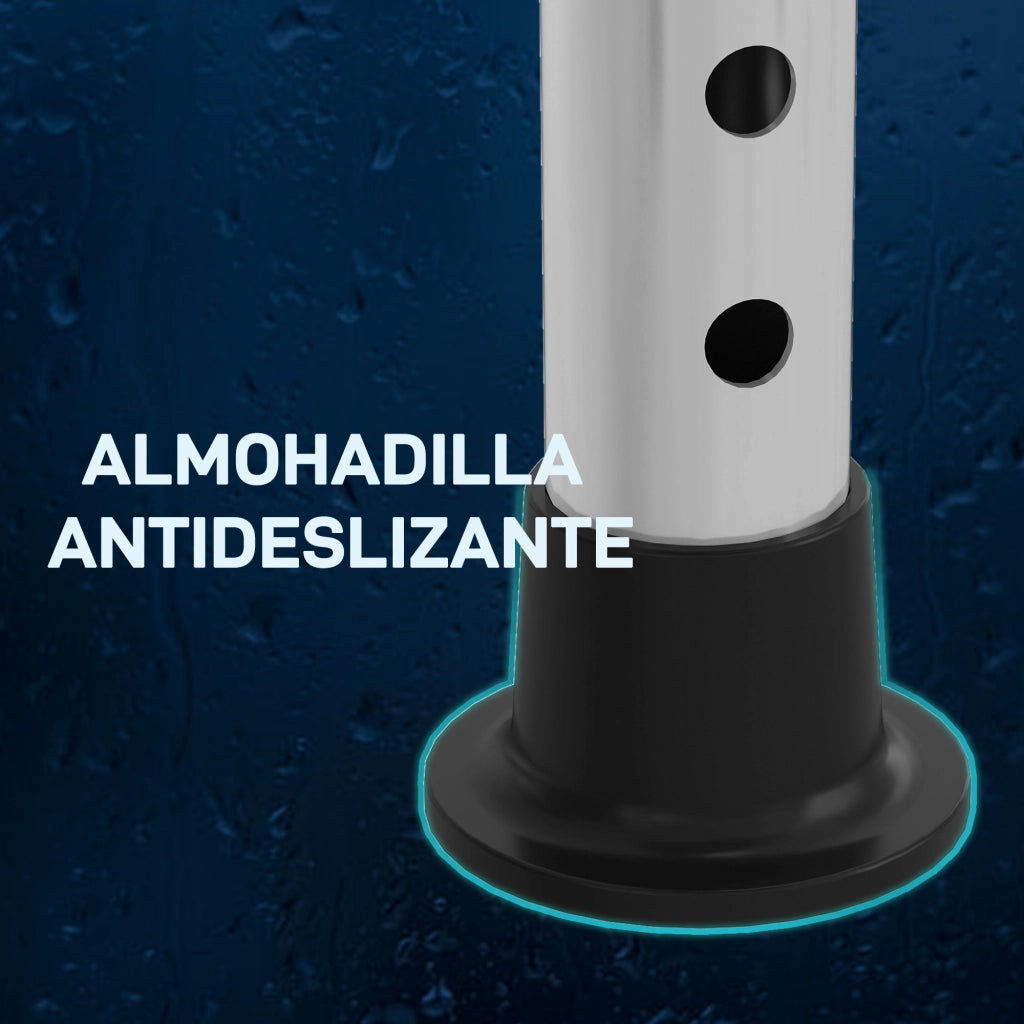 Sgabello da Doccia Regolabile ¨C Zephmum ¨C Alluminio Antiscivolo Nero 135 kg