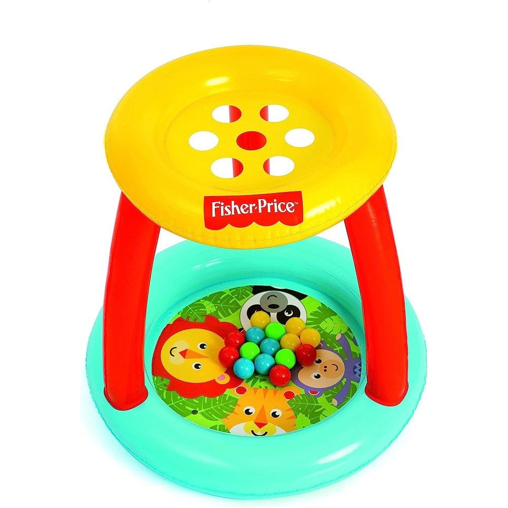 Trade Shop - Piscinetta Gonfiabile Con Palline Amici Animali Per Bambini 2 Anni+ 89x84cm 93541 -