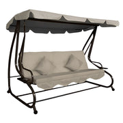Marvin Harmony Dondolo Letto da Giardino 4 Posti con Tetto Parasole Struttura in Acciaio e Cuscino Imbottito 10 cm Altal