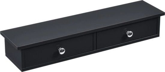 Pannello da parete - Con 2 prese - MDF - 60x15x10 cm - Nero