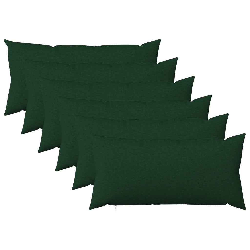 Federa 6 pz HEERLEN Verde Scuro 40 x 70 cm Tessuto 909446