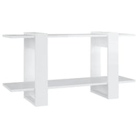 Libreria Bianco Lucido 100x30x51 cm in Legno Multistrato